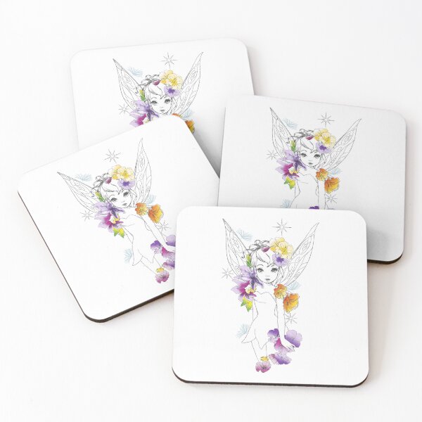 Item preview,  Tinker Bell Outline Floral Sketch Portrait  designed and sold by DeclaArie.