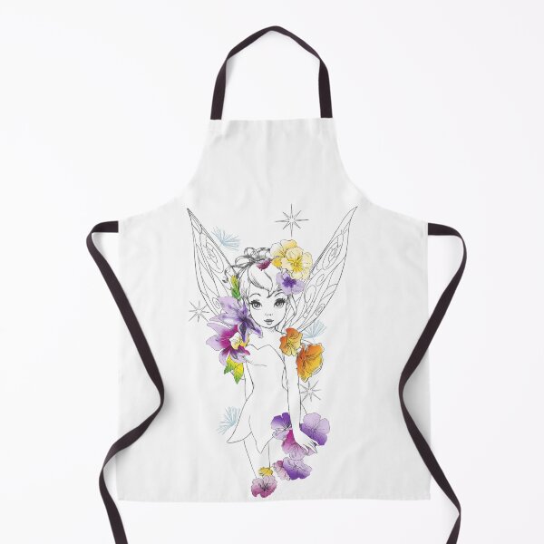 Item preview, Tinker Bell Outline Floral Sketch Portrait designed and sold by DeclaArie.