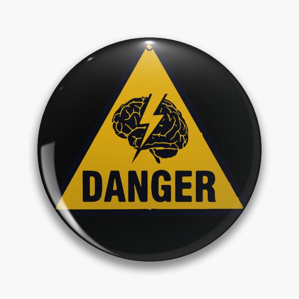 Item preview, Danger High Voltage Brain Warning Sign designed and sold by str33ty.ltd.
