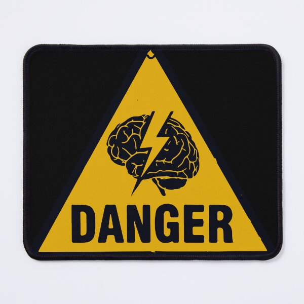 Item preview, Danger High Voltage Brain Warning Sign designed and sold by str33ty.ltd.