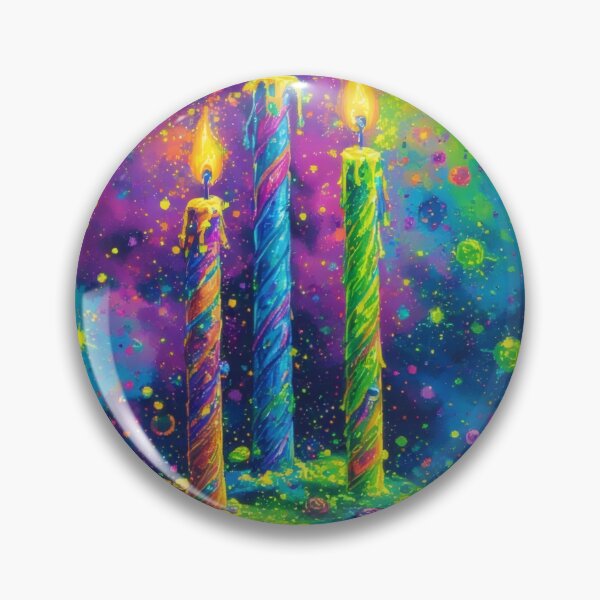 Item preview, Colorful candles against a galaxy background designed and sold by Mianku | Für das Leben.
