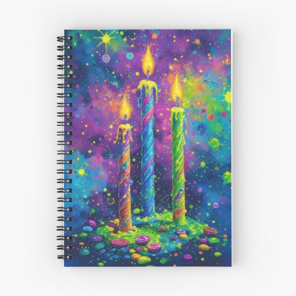 Item preview, Colorful candles against a galaxy background designed and sold by Mianku | Für das Leben.