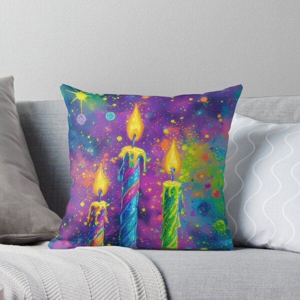 Item preview, Colorful candles against a galaxy background designed and sold by Mianku | Für das Leben.