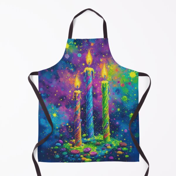 Item preview, Colorful candles against a galaxy background designed and sold by Mianku | Für das Leben.