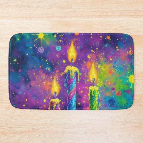 Item preview, Colorful candles against a galaxy background designed and sold by Mianku | Für das Leben.