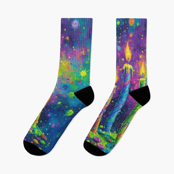 Item preview, Colorful candles against a galaxy background designed and sold by Mianku | Für das Leben.