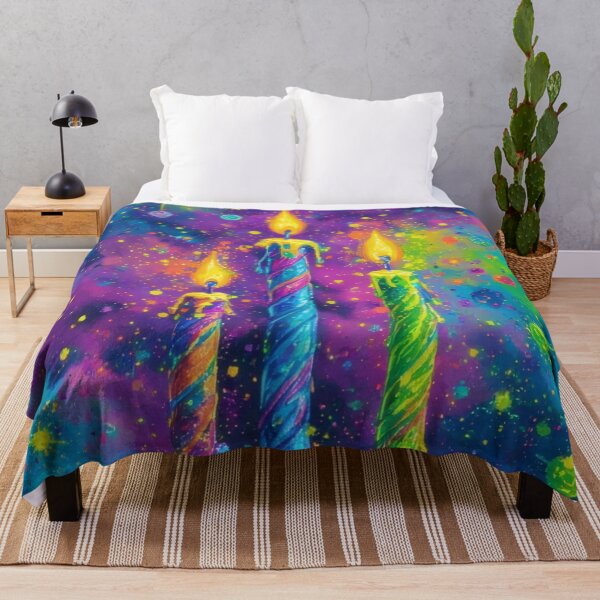 Item preview, Colorful candles against a galaxy background designed and sold by Mianku | Für das Leben.