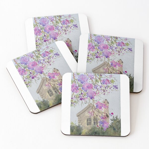 Item preview, Stone House with Jacaranda designed and sold by ShellyDu.