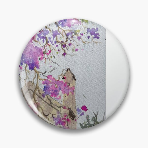 Item preview, Stone House with Jacaranda designed and sold by ShellyDu.