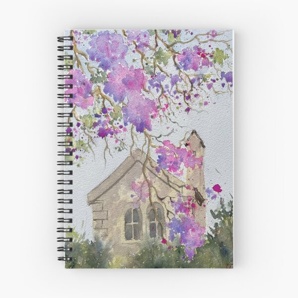 Item preview, Stone House with Jacaranda designed and sold by ShellyDu.