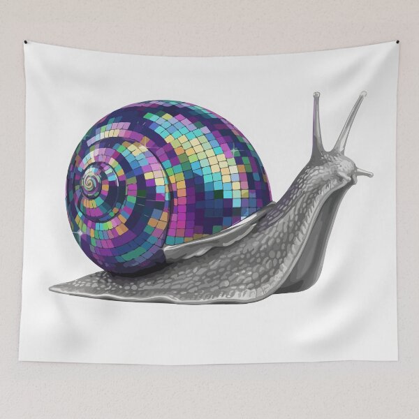 Item preview, Disco Snail - cute silver disco snail  designed and sold by Prtina.