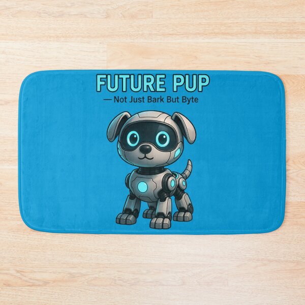 Artikelvorschau, Future Pup Roboterhund-Shirt – Nicht nur Bellen, sondern auch Bytes entworfen und verkauft von TroyTheTerrific.