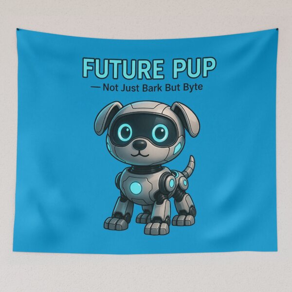 Item preview, Future Pup Robot Dog Shirt – Not Just Bark But Byte designed and sold by TroyTheTerrific.