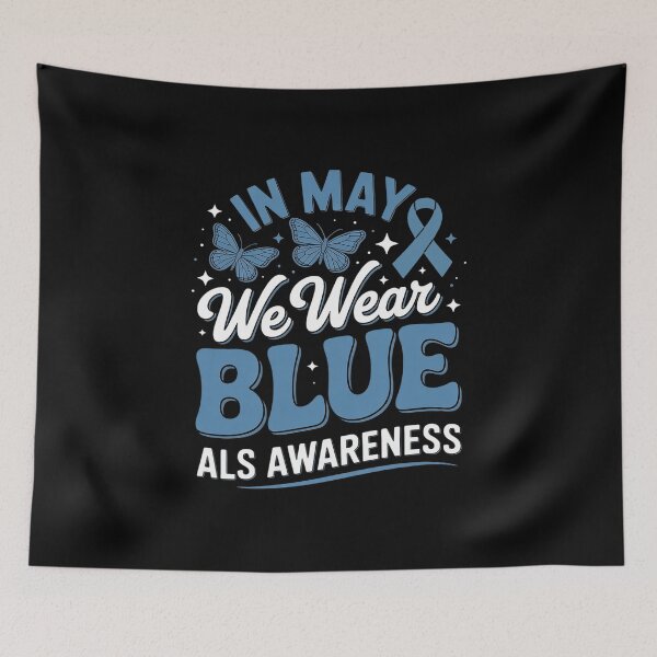 Item preview, Rainbow In May We Wear Blue ALS Awareness Month Kids Men designed and sold by Catharsiscath.