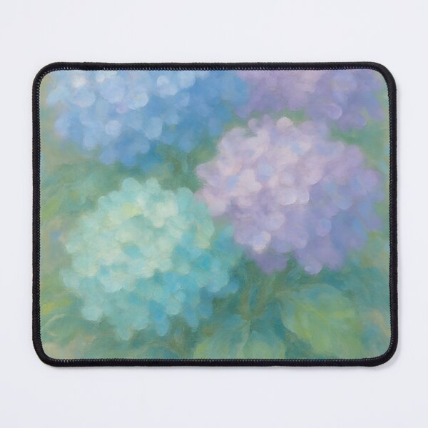 Aperçu de l'œuvre Coque de téléphone Hortensia pastel – Illustration florale impressionniste dans les tons bleu doux et lilas créée et vendue par ChubbyGoong.
