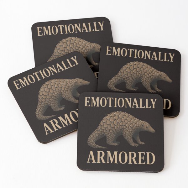 Item preview, Emotionally Armored Pangolin – Minimalist Animal Graphic Design designed and sold by Tadeusz1.