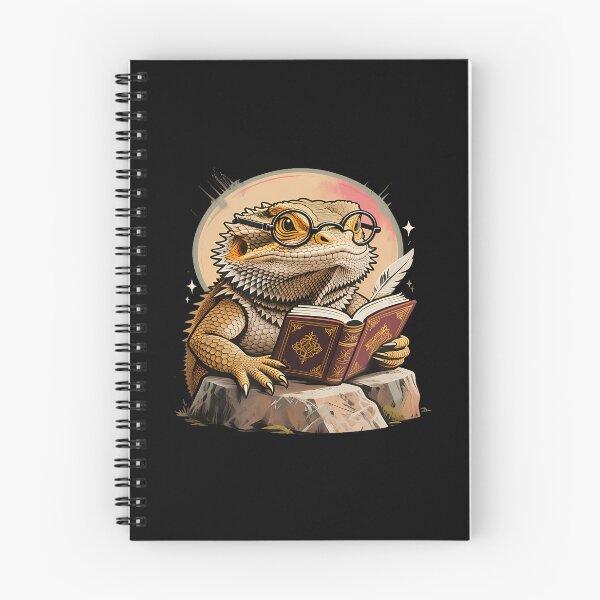 Item preview, Nerdy Bearded Dragon Glasses Book Reading designed and sold by malhanasbih.