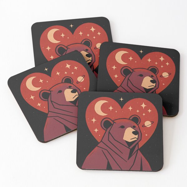 Item preview, Abstract Cosmic Bear in Heart Shape designed and sold by elgreko.