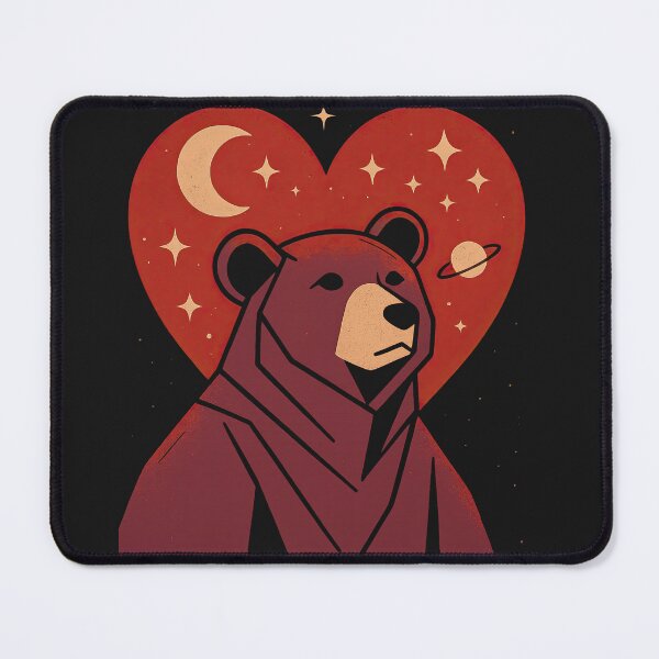 Item preview, Abstract Cosmic Bear in Heart Shape designed and sold by elgreko.