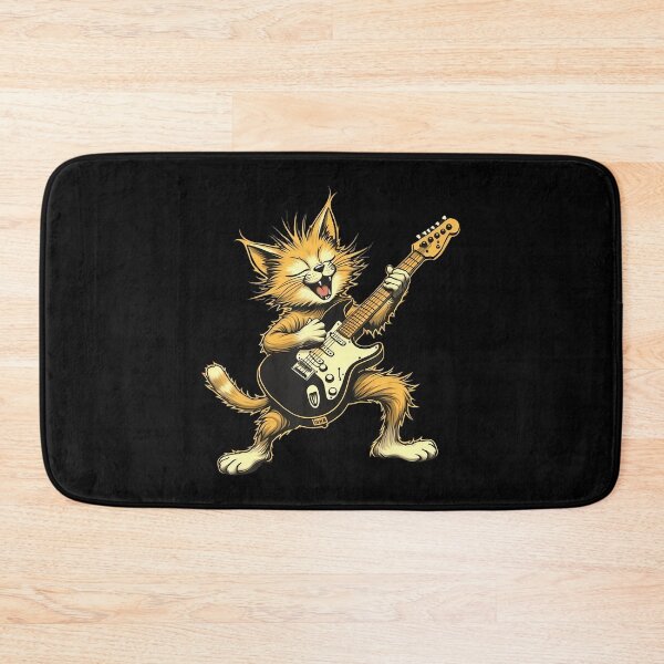 Item preview, Rock Cat Playing Guitar Funny Guitar Cat Rock Guitarist Cat designed and sold by KristinCleo.
