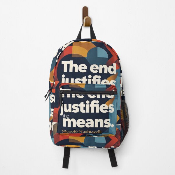 Item preview, 'The end justifies the means' phylosophy quote by Niccolò Machiavelli designed and sold by Filologica.