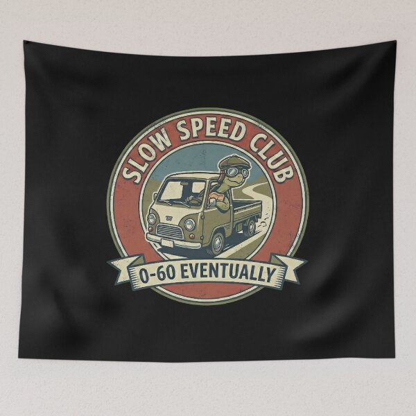 Item preview, Slow Speed Club - Funny 0-60 Eventually Turtle Mini Truck designed and sold by AdyKurniawan.