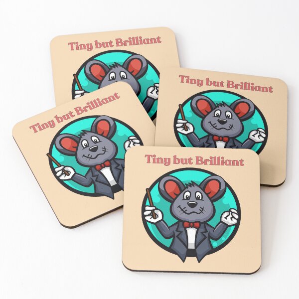 Item preview, Tiny but Brilliant T-Shirt – Cute Smart Mouse Cartoon Illustration designed and sold by MUKUND FASHION DESIGN.