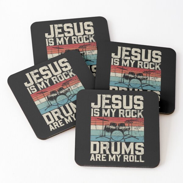 Item preview, Jesus Is My Rock Drums Are My Roll Christian Drummer Jesus designed and sold by TommieJune.
