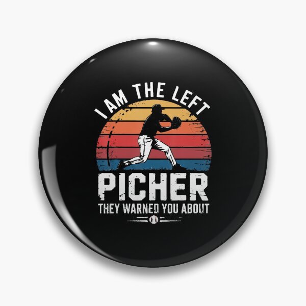Item preview, I Am Theleft Pitcher They Warned You About Baseball Retro designed and sold by FernLela.