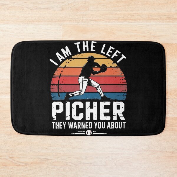 Item preview, I Am Theleft Pitcher They Warned You About Baseball Retro designed and sold by FernLela.