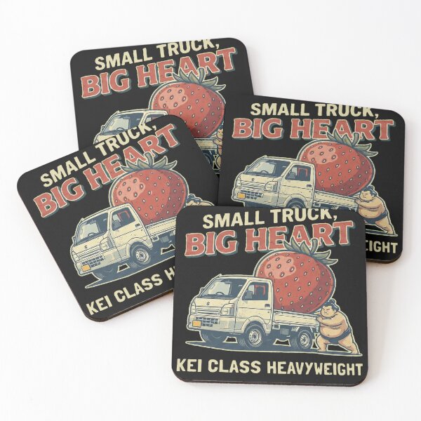 Item preview, Small Truck Big Heart - Funny Sumo & Strawberry Kei Truck Art designed and sold by AdyKurniawan.