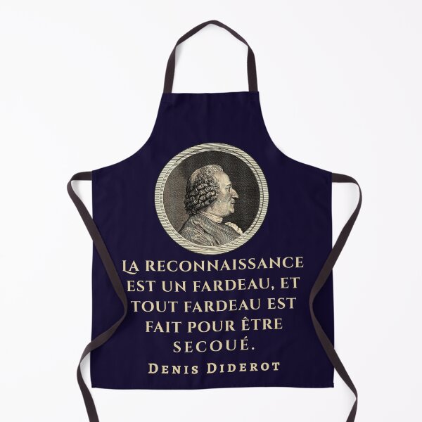 Item preview, Denis Diderot quote: La reconnaissance est un fardeau, et tout fardeau est fait pour être secoué. designed and sold by artbleed.