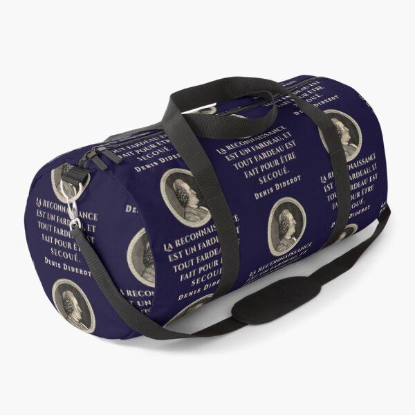 Item preview, Denis Diderot quote: La reconnaissance est un fardeau, et tout fardeau est fait pour être secoué. designed and sold by artbleed.