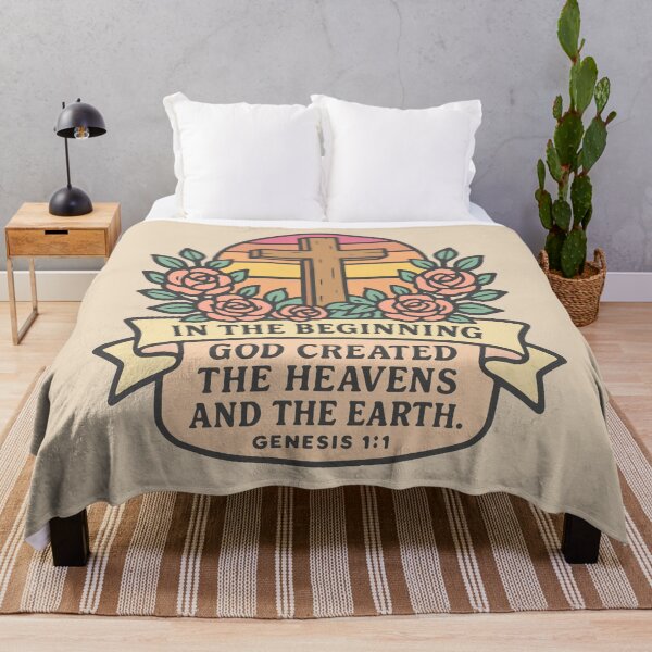 Item preview, Genesis 1:1 In The Beginning God Created The Heavens And The Earth designed and sold by plushism.