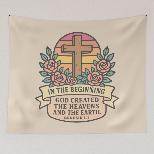 Item preview, Genesis 1:1 In The Beginning God Created The Heavens And The Earth designed and sold by plushism.