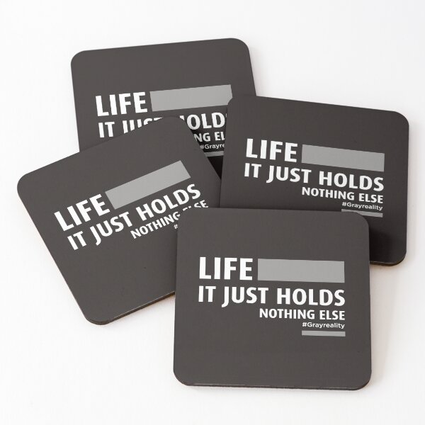 Item preview, Life. It Just Holds. Nothing Else Black on Black designed and sold by Wiggly Lines.