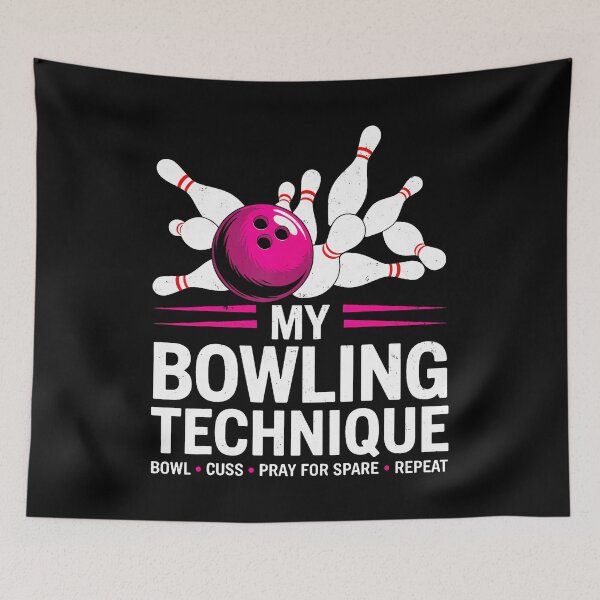 Item preview, My Bowling Technique Bowl Cuss Pray For Spare Repeat Bowlers designed and sold by KristinCleo.