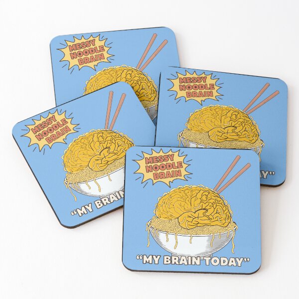 Item preview, Messy Noodle Brain – Funny Food Humor “My Brain Today” Art designed and sold by Popstudio85.