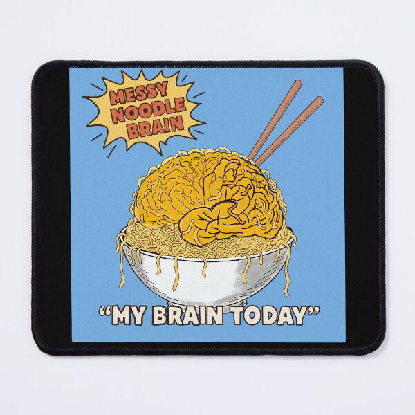 Item preview, Messy Noodle Brain – Funny Food Humor “My Brain Today” Art designed and sold by Popstudio85.