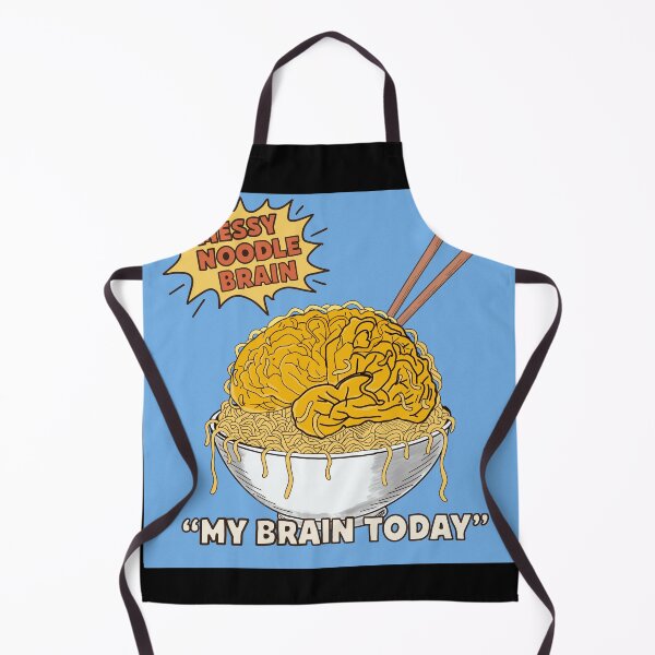 Item preview, Messy Noodle Brain – Funny Food Humor “My Brain Today” Art designed and sold by Popstudio85.