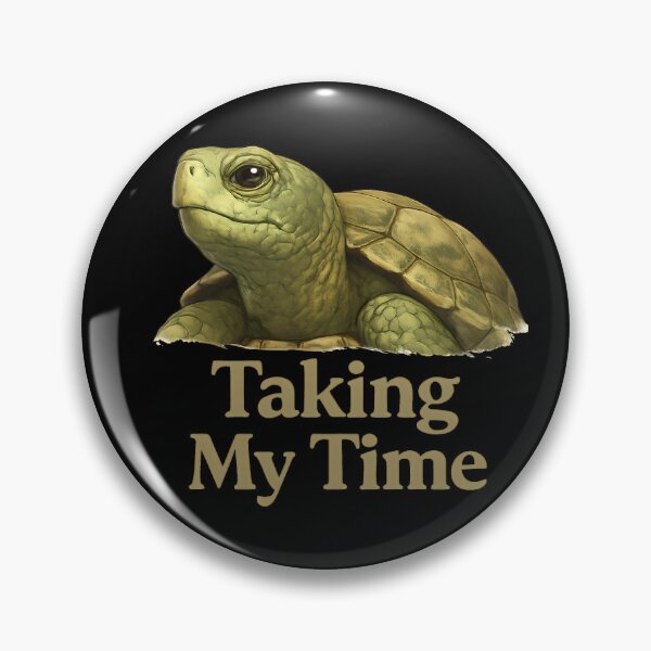 Item preview, Taking My Time Turtle – Cozy Slow Living Animal Illustration designed and sold by ZuToMi.