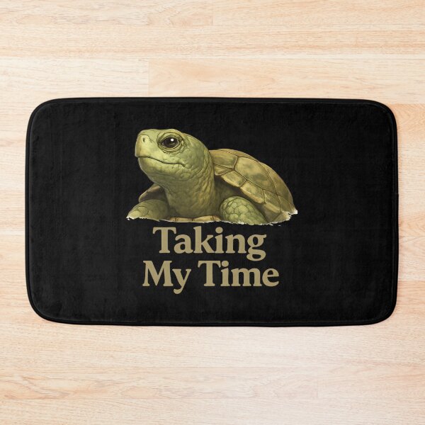 Item preview, Taking My Time Turtle – Cozy Slow Living Animal Illustration designed and sold by ZuToMi.