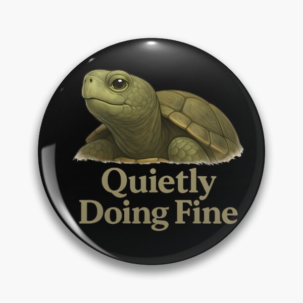 Item preview, Quietly Doing Fine Turtle – Introvert Calm Confidence Illustration designed and sold by ZuToMi.