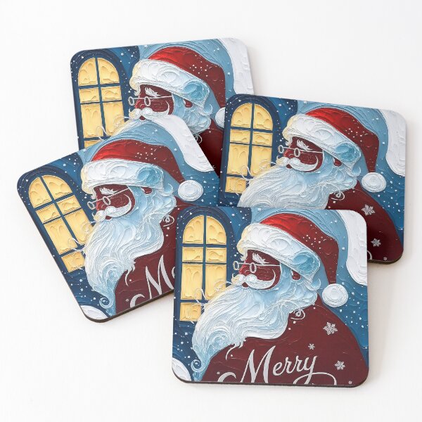 Item preview, Impasto Santa Silhouette T-Shirt  Merry Christmas Textured Art Tee  Festive Abstract Painting Style Holiday Card  Unique Artistic Gift designed and sold by ZyxDes.