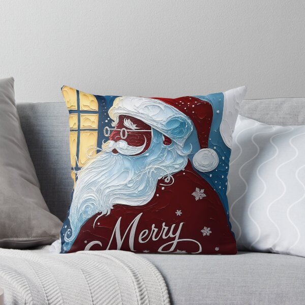 Item preview, Impasto Santa Silhouette T-Shirt  Merry Christmas Textured Art Tee  Festive Abstract Painting Style Holiday Card  Unique Artistic Gift designed and sold by ZyxDes.