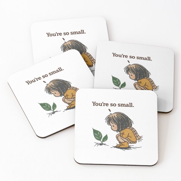 Item preview, You’re So Small – Hand-Embroidered Growth & Innocence Sticker Art designed and sold by Gurjeetpixelart.