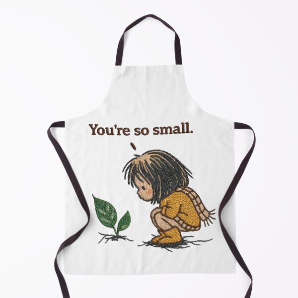 Item preview, You’re So Small – Hand-Embroidered Growth & Innocence Sticker Art designed and sold by Gurjeetpixelart.