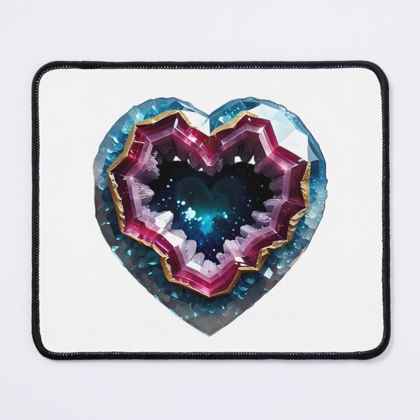 Item preview, Heart-shaped geode with cosmic aura designed and sold by Mianku | Für das Leben.