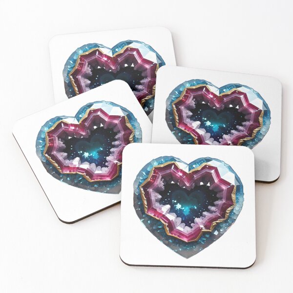 Item preview, Heart-shaped geode with cosmic aura designed and sold by Mianku | Für das Leben.
