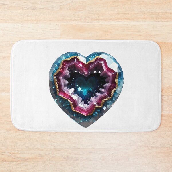 Item preview, Heart-shaped geode with cosmic aura designed and sold by Mianku | Für das Leben.